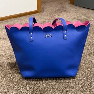 Bath & Body Works Purple Tote with Pink Scallop Trim